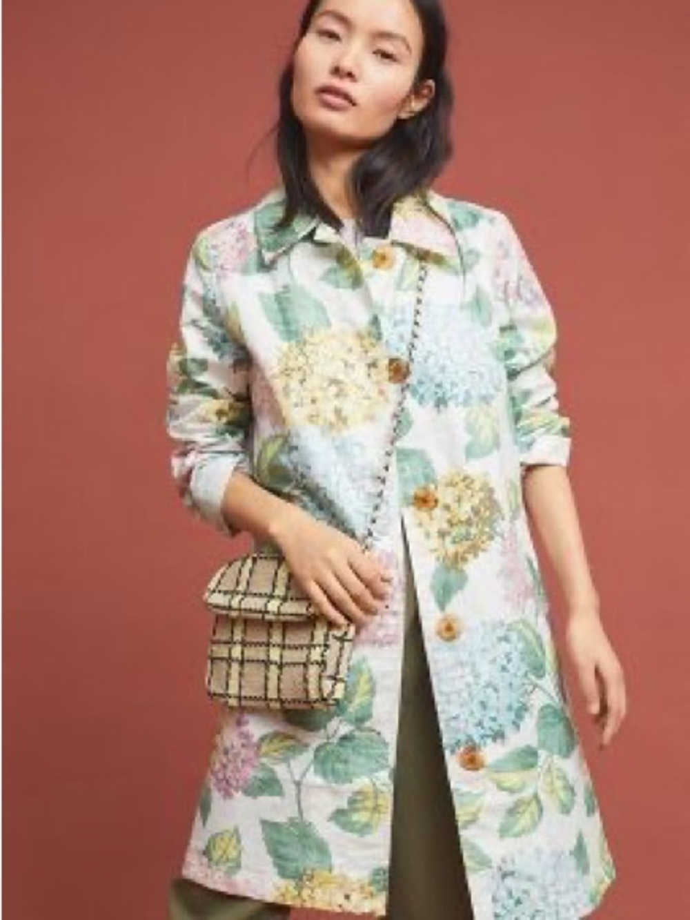 Anthropologie Pastel Floral Jacket — Cream, Blue, Pink, Green, Yellow